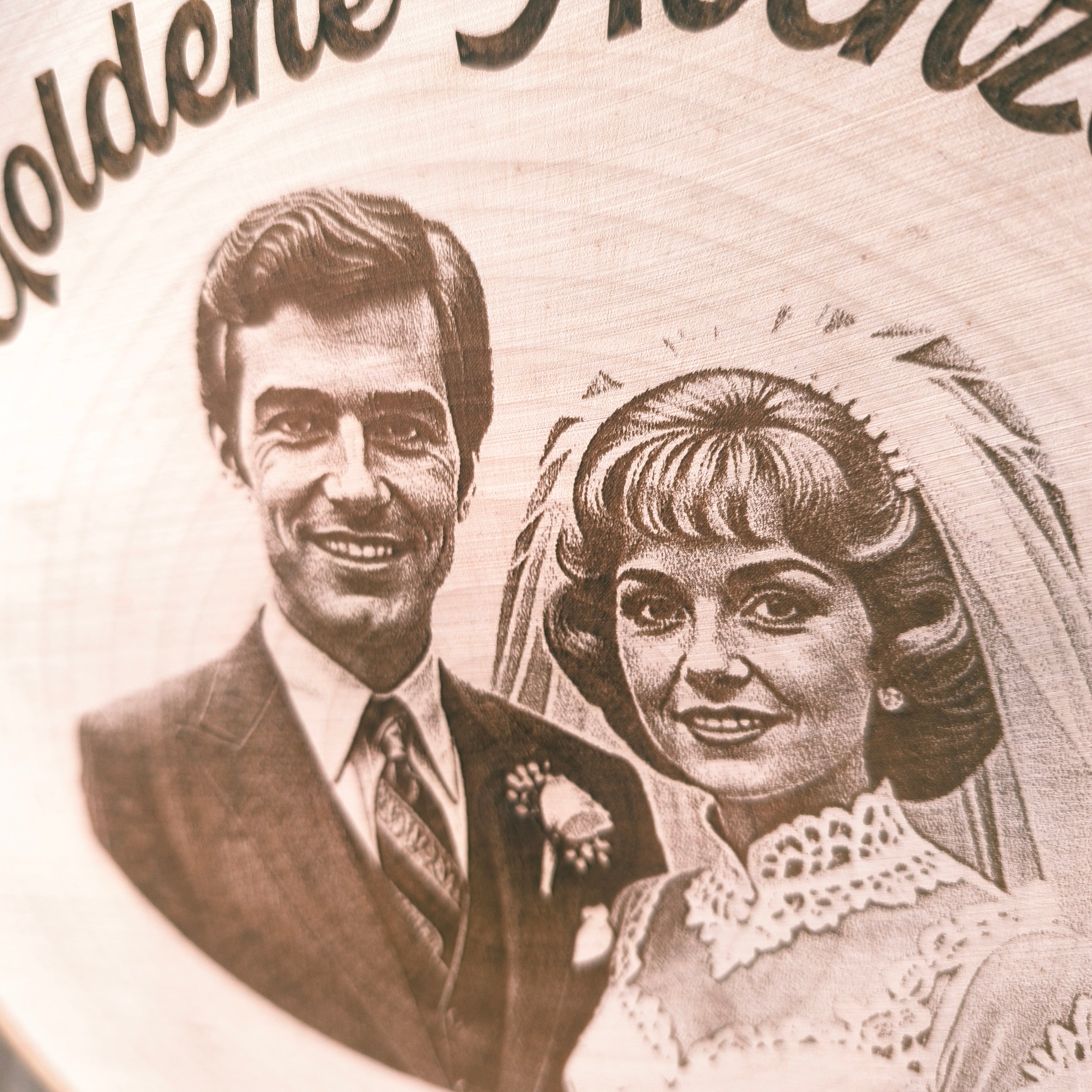 Geschenk Goldene Hochzeit, Foto auf Holz, Geschenk Silber Hochzeit